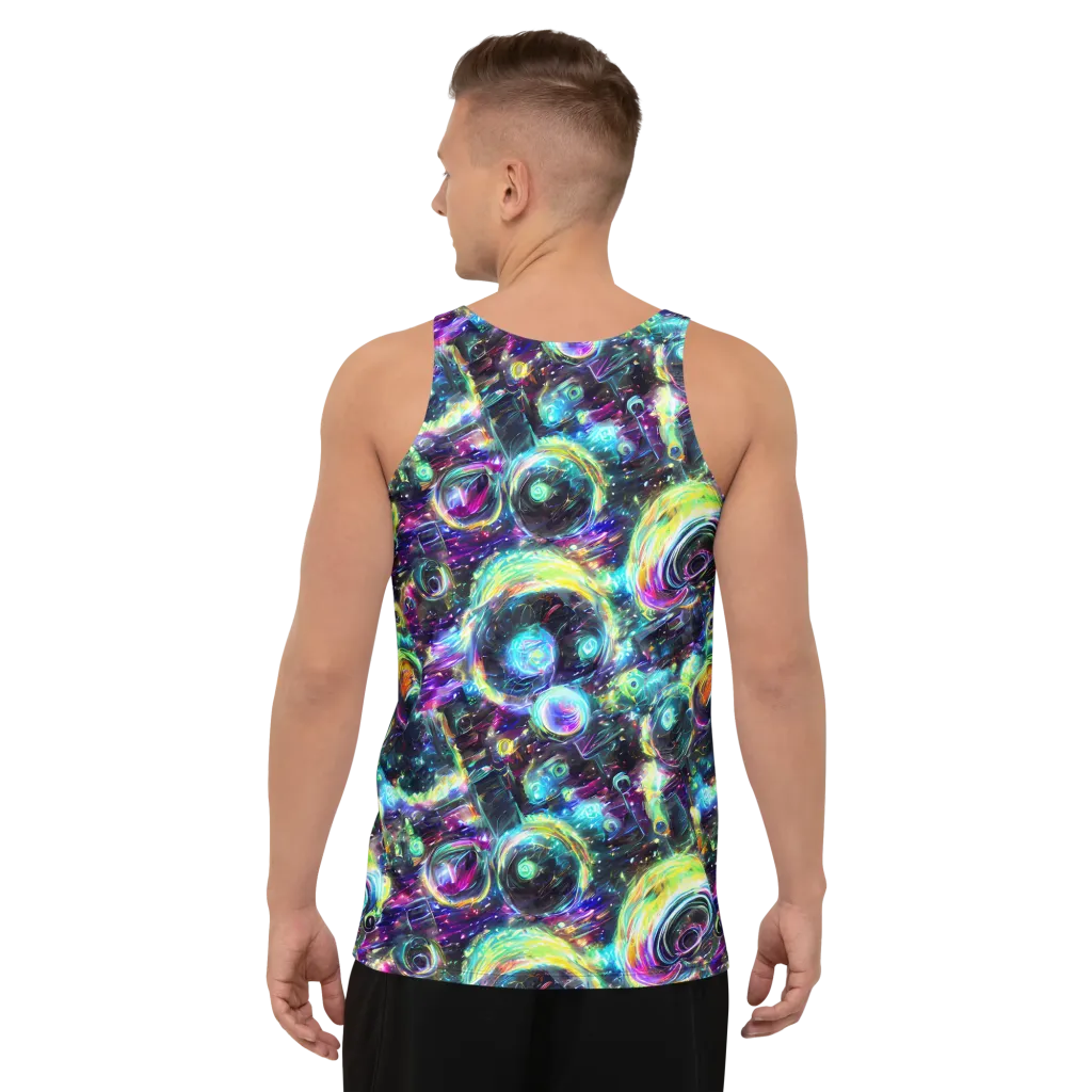 Iridescent Gravity on Men's Tank Top — Back