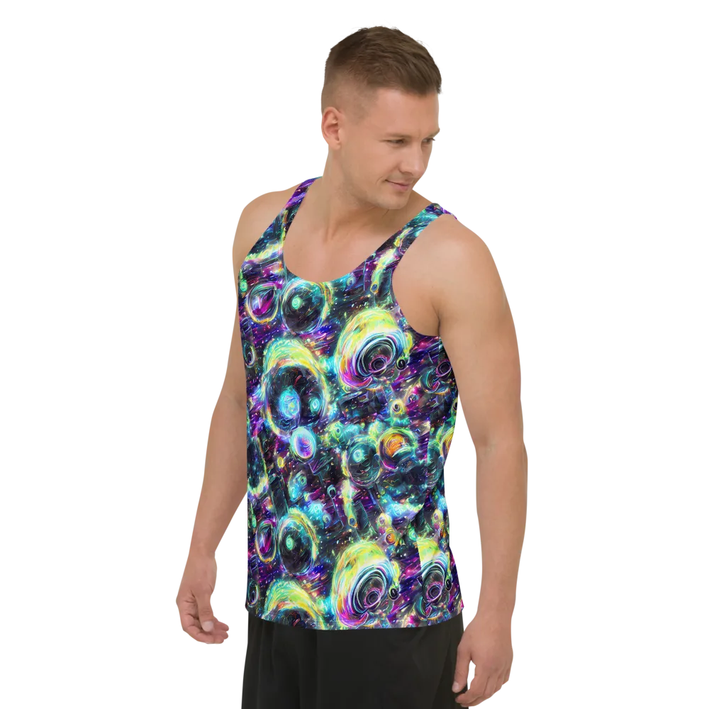 Iridescent Gravity on Men's Tank Top — Left Front