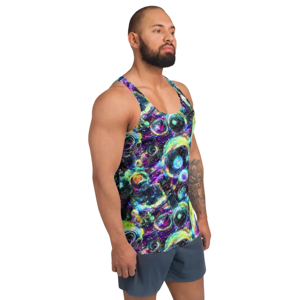 Iridescent Gravity on Men's Tank Top — Right Front