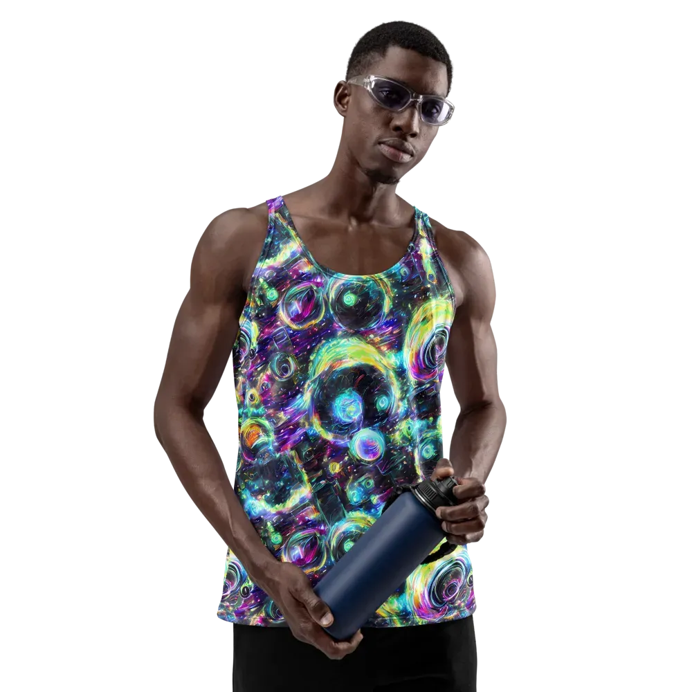 Iridescent Gravity on Men's Tank Top — Front