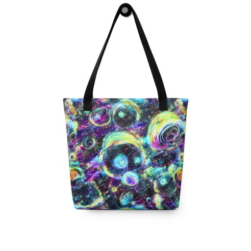 Iridescent Gravity on a Tote Bag