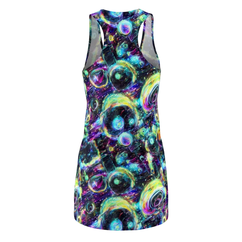Iridescent Gravity on Racerback Dress — Back