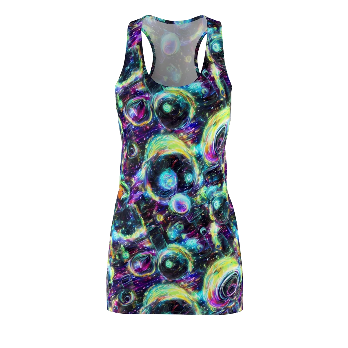 Iridescent Gravity on Racerback Dress — Front