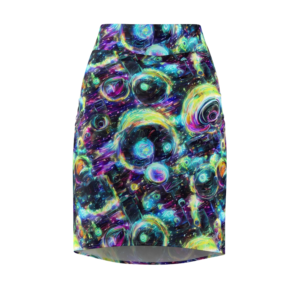 Iridescent Gravity on Pencil Skirt — Front