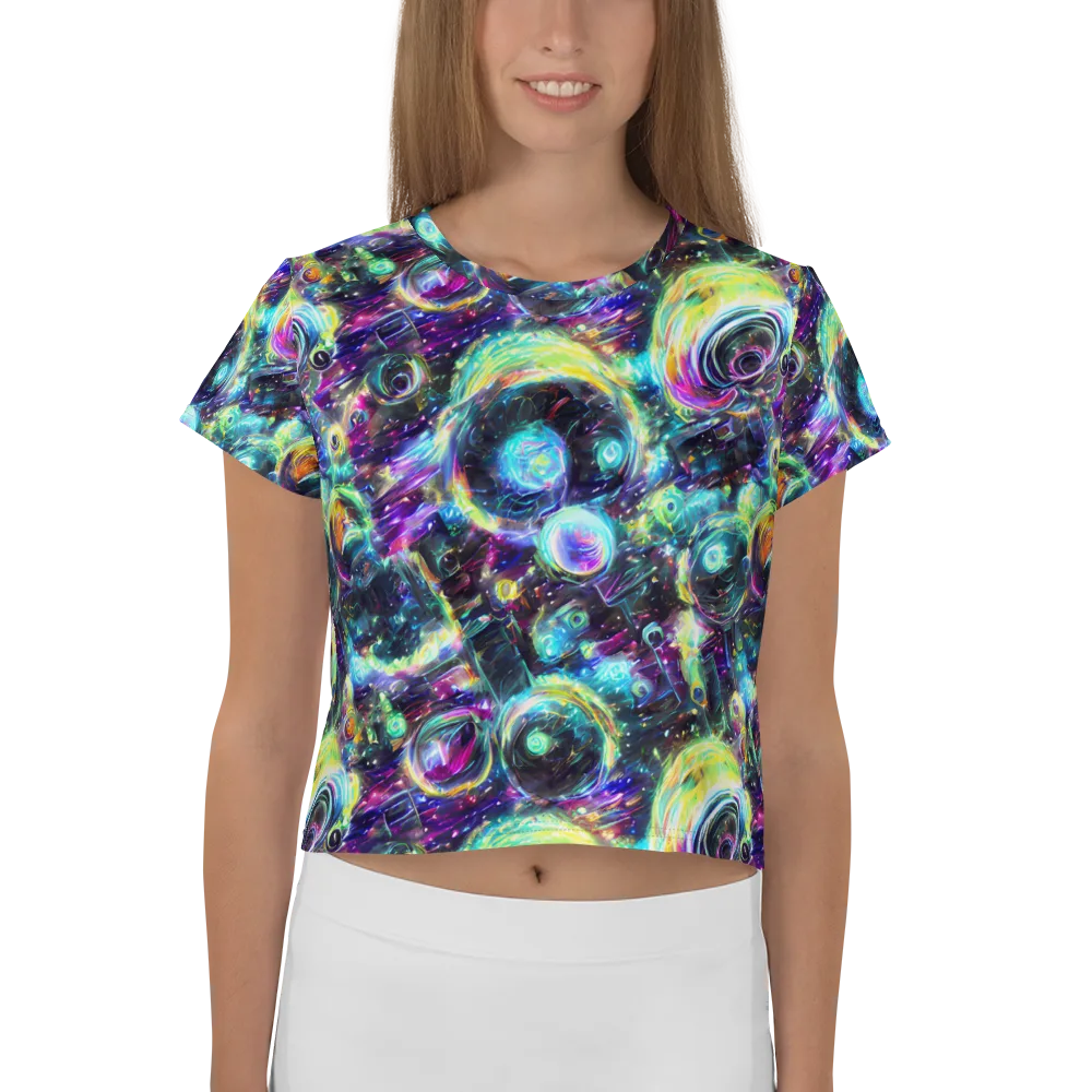 Iridescent Gravity on Crop Tee — Front