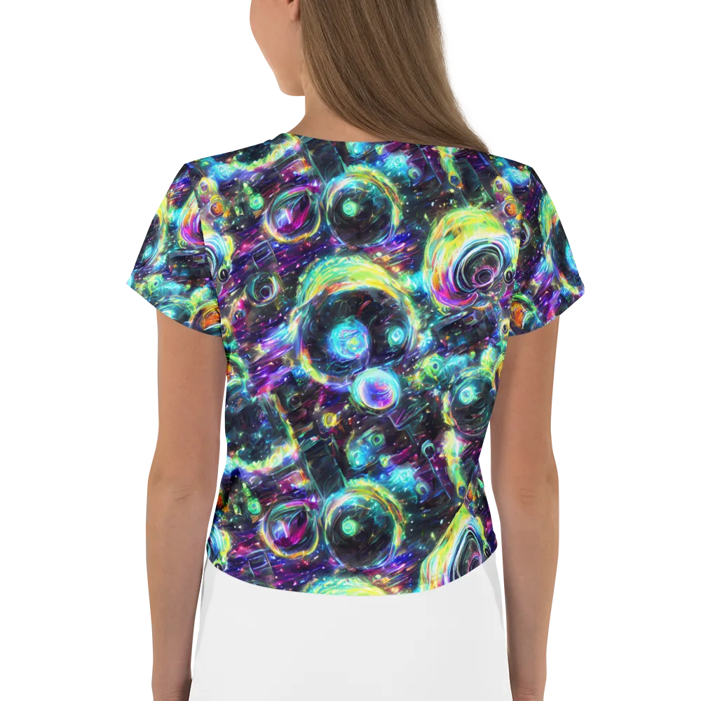 Iridescent Gravity on Crop Tee — Back