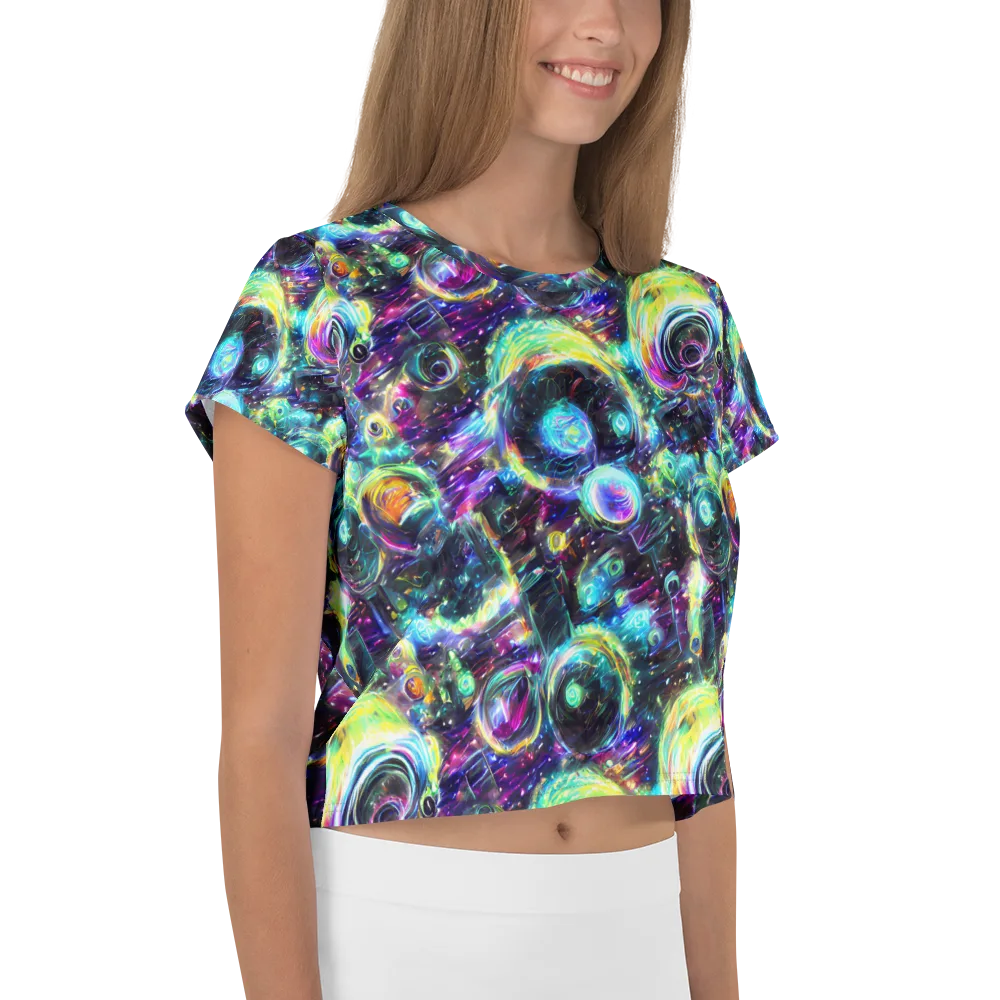Iridescent Gravity on Crop Tee — Right