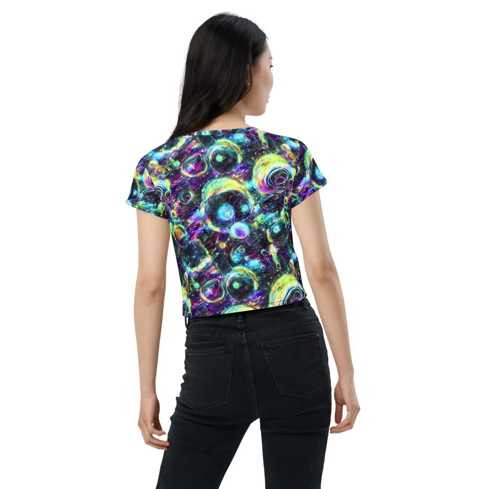 Iridescent Gravity on Crop Tee — Back