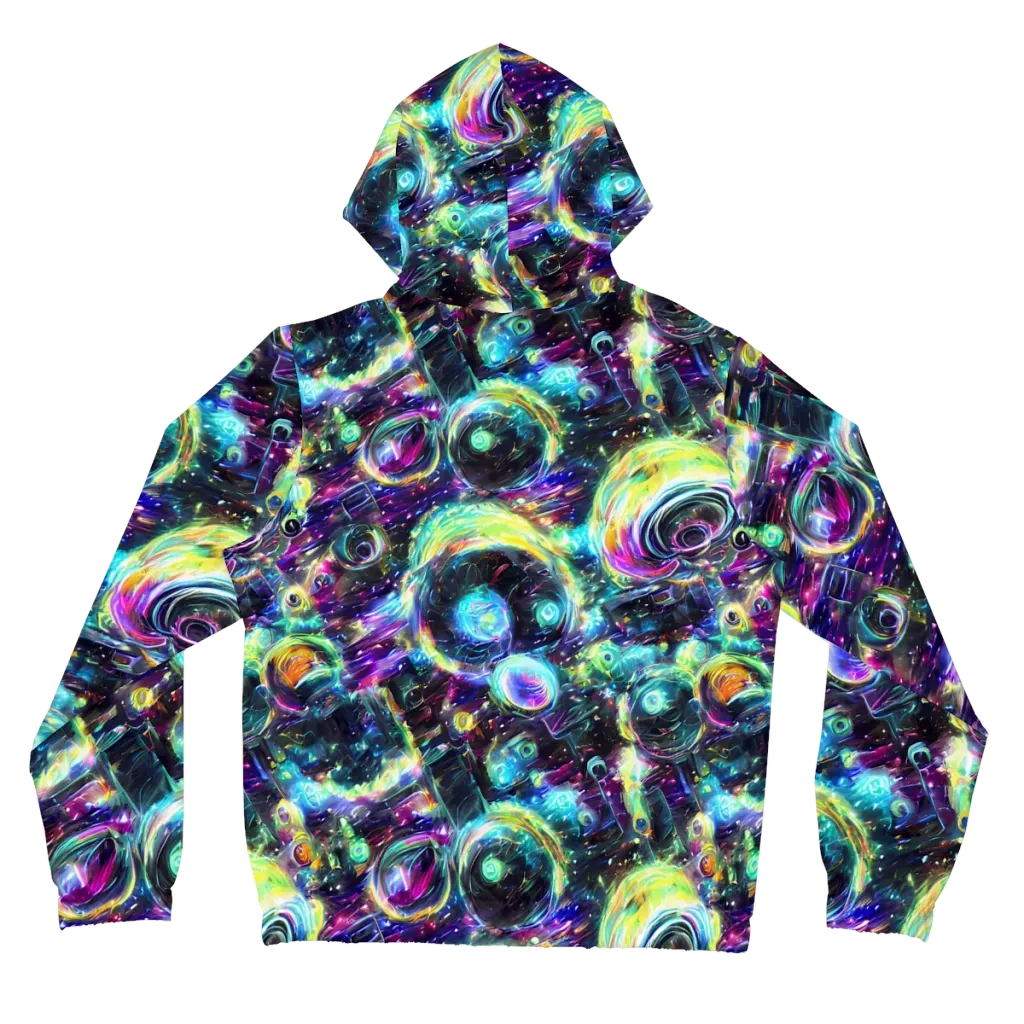 Iridescent Gravity on Women's Full-Zip Hoodie — Back