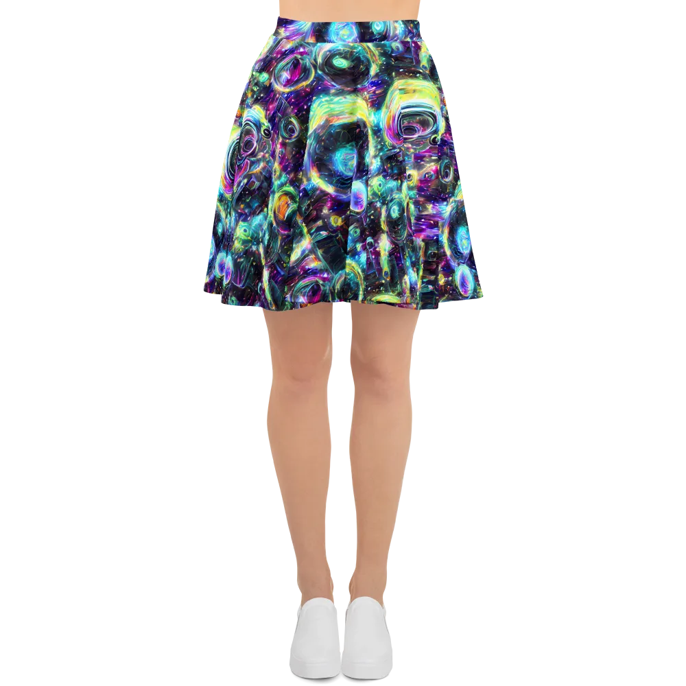 Iridescent Gravity on Skater Skirt — Front