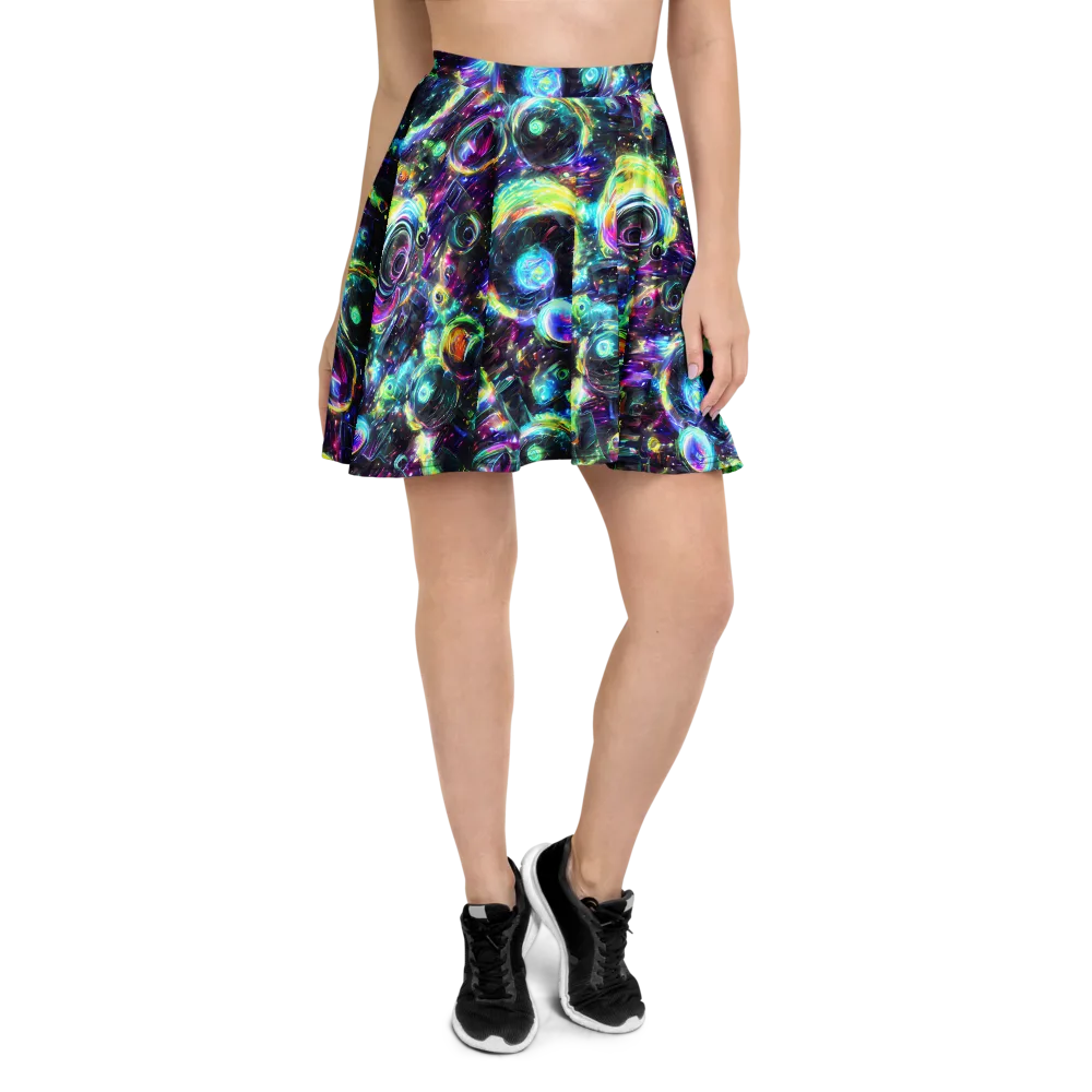 Iridescent Gravity on Skater Skirt — Front
