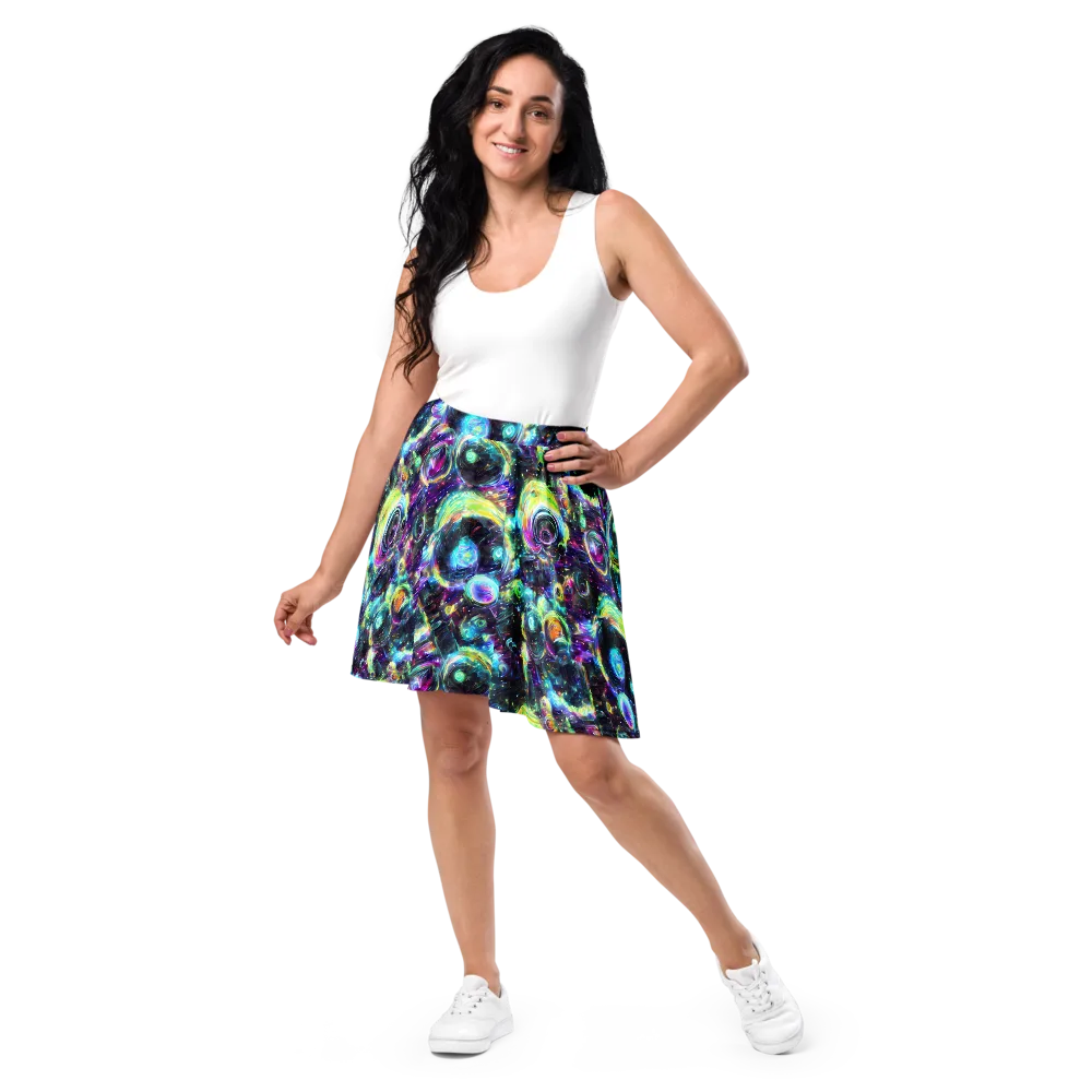 Iridescent Gravity on Skater Skirt — Front