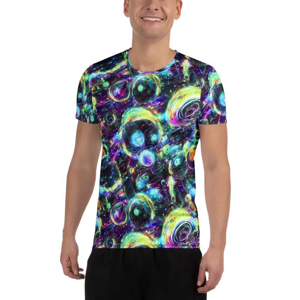 Iridescent Gravity on Men's Athletic T-Shirt — Front