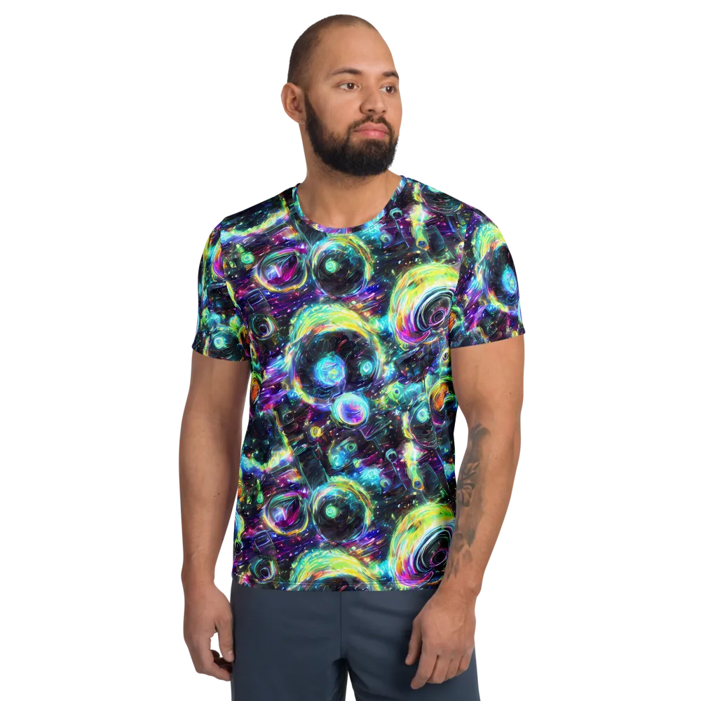 Iridescent Gravity on Men's Athletic T-Shirt — Front