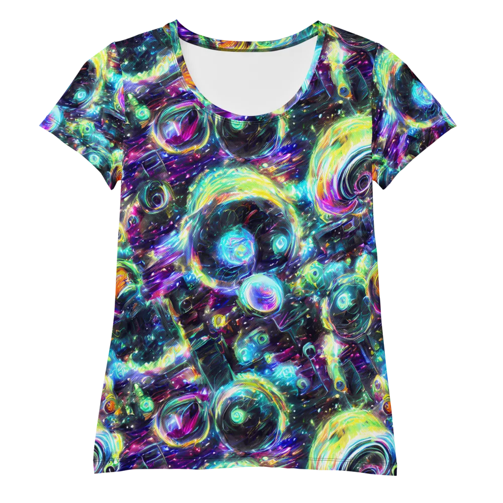 Iridescent Gravity on Women's Athletic T-Shirt — Front
