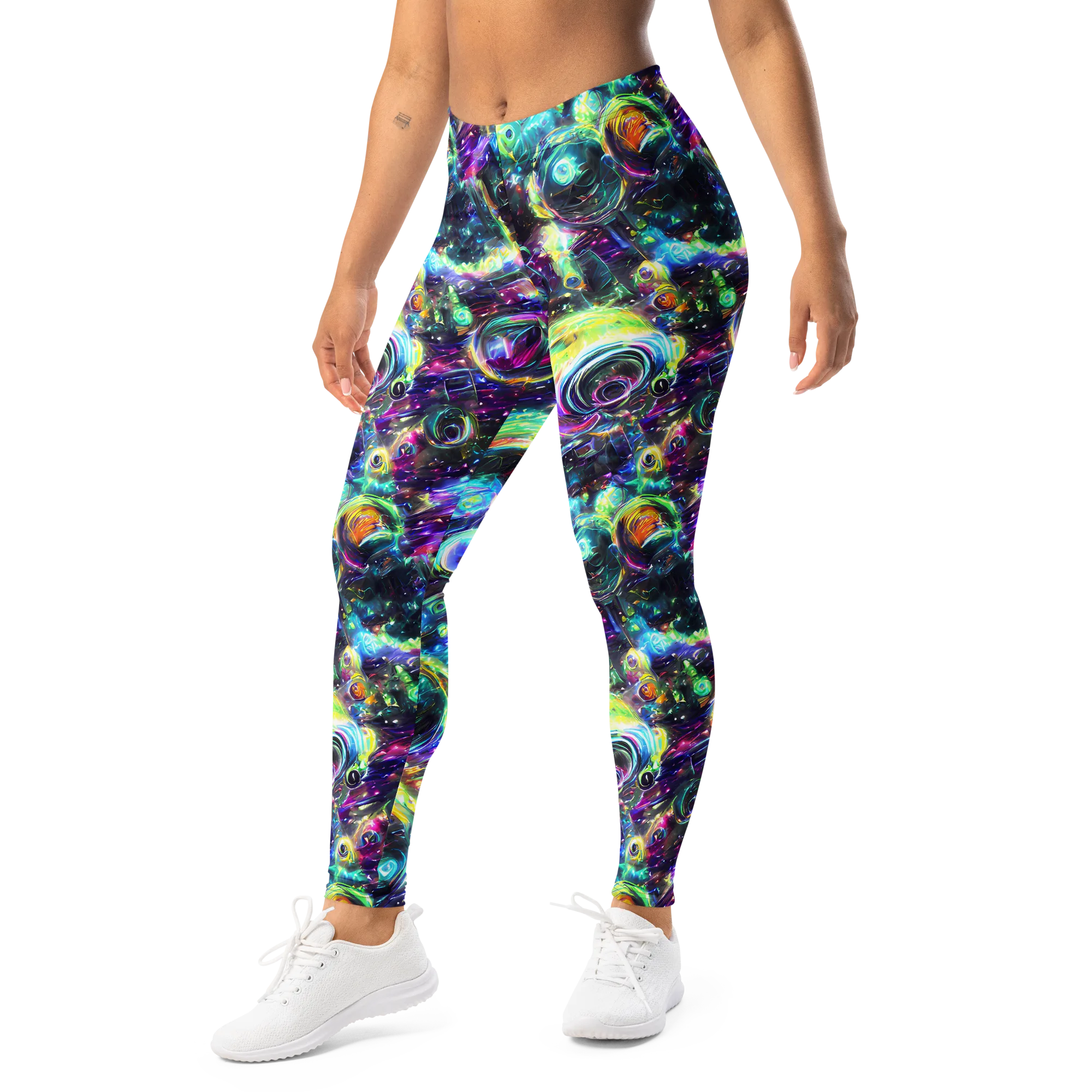 Iridescent Gravity on Leggings — Left Front