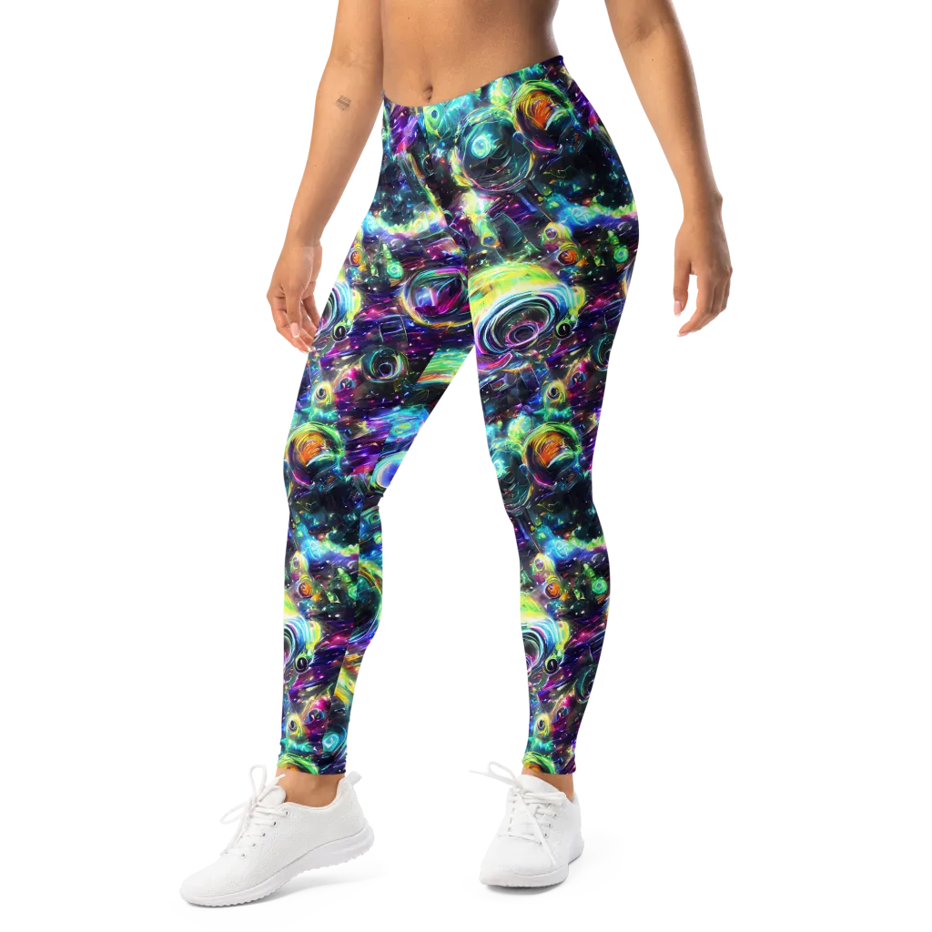 Iridescent Gravity on Leggings — Left Front