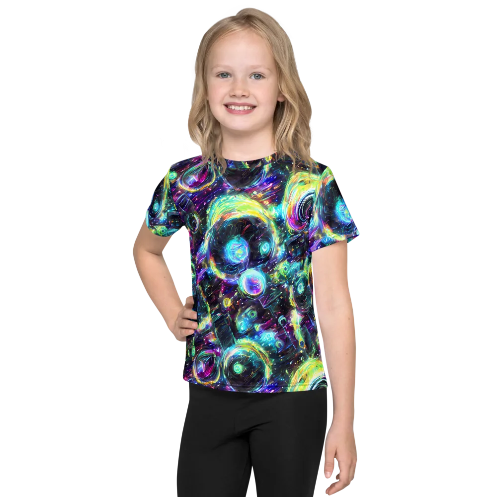 Iridescent Gravity on Kids Crew Neck T-Shirt — Front