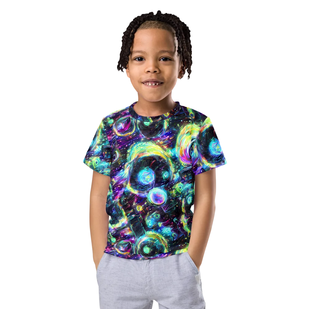 Iridescent Gravity on Kids Crew Neck T-Shirt — Front