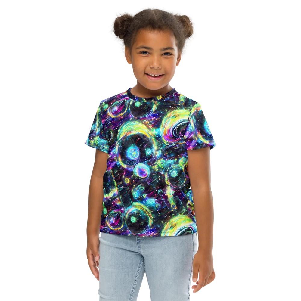Iridescent Gravity on Kids Crew Neck T-Shirt — Front