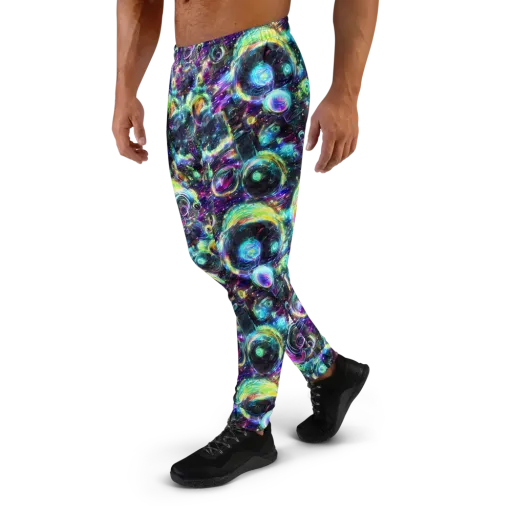 Iridescent Gravity on a Men's Joggers