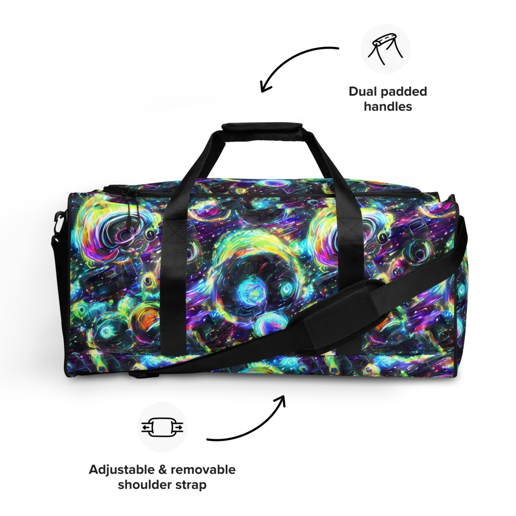 Iridescent Gravity on Duffle Bag — Front