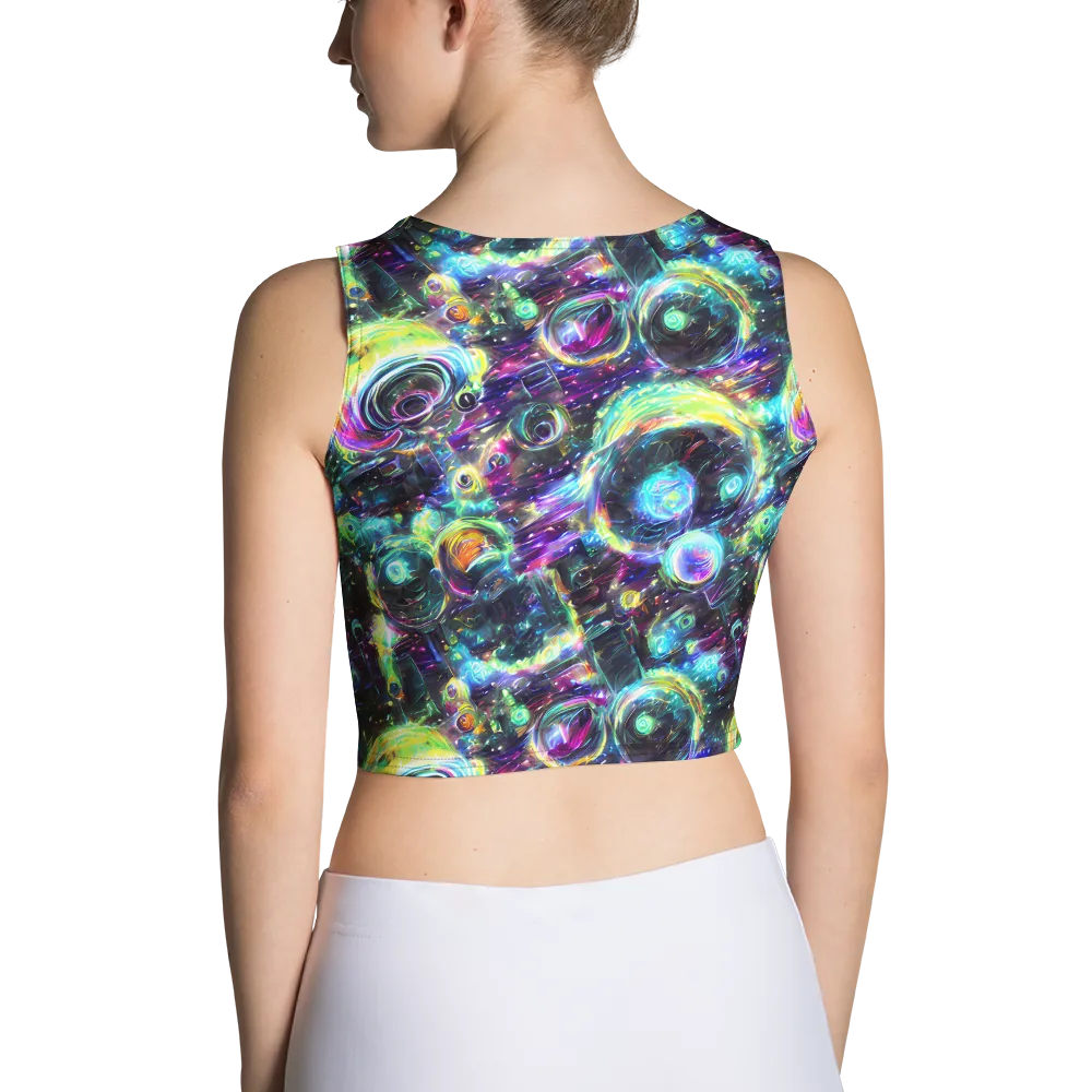 Iridescent Gravity on Crop Top — Back