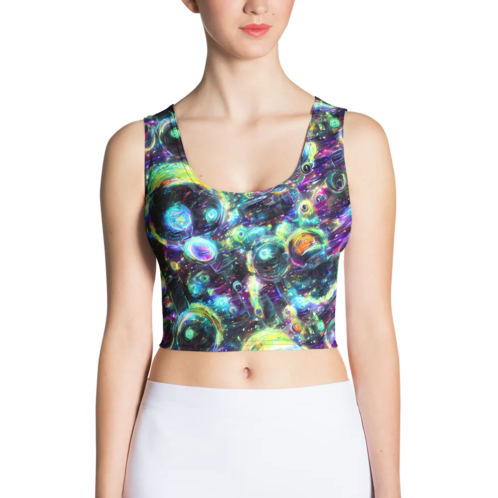 Iridescent Gravity on Crop Top — Front