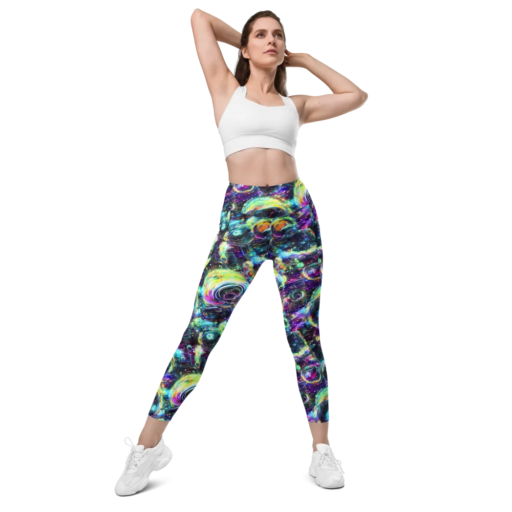 Iridescent Gravity on Leggings with Pockets — Front