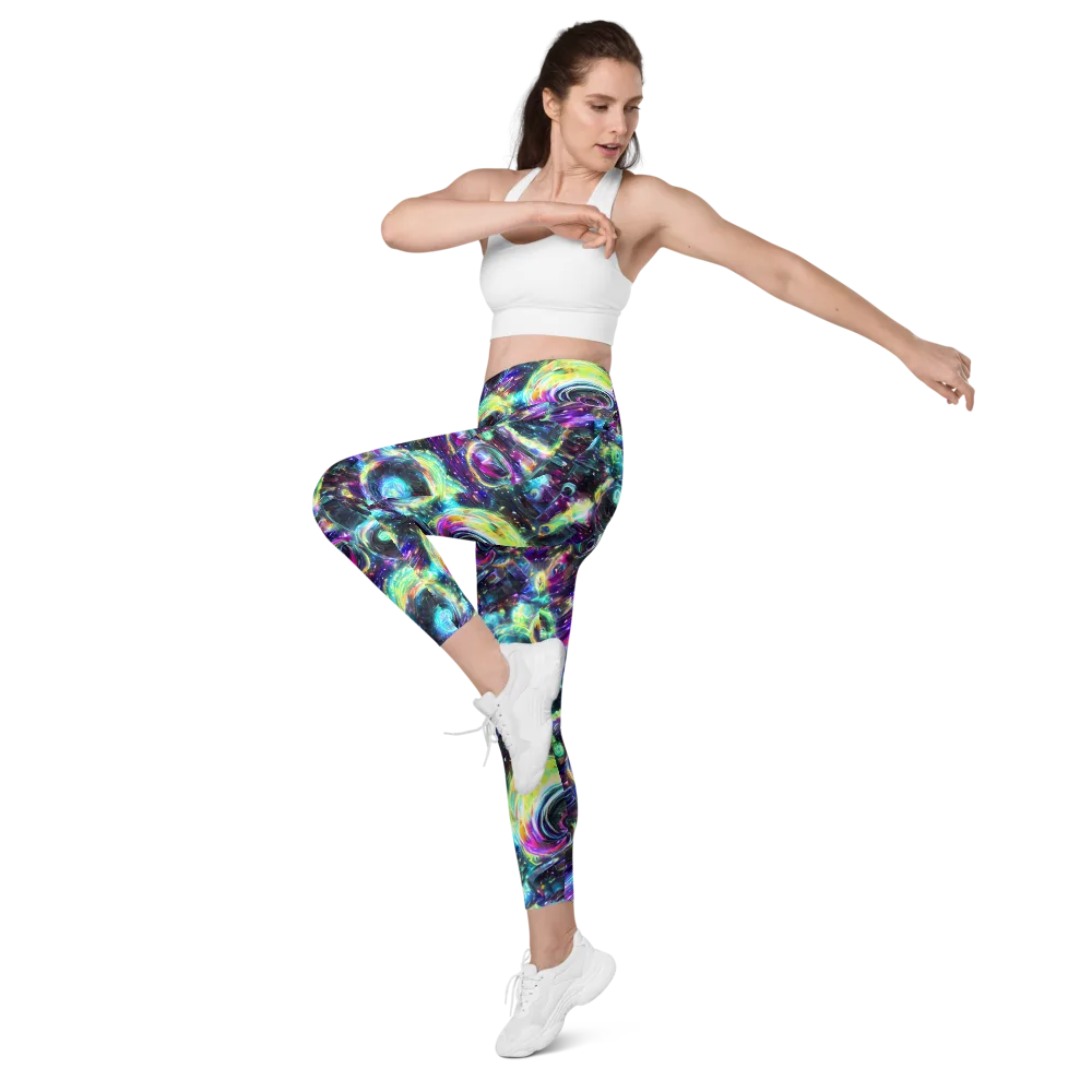 Iridescent Gravity on Leggings with Pockets — Left Front