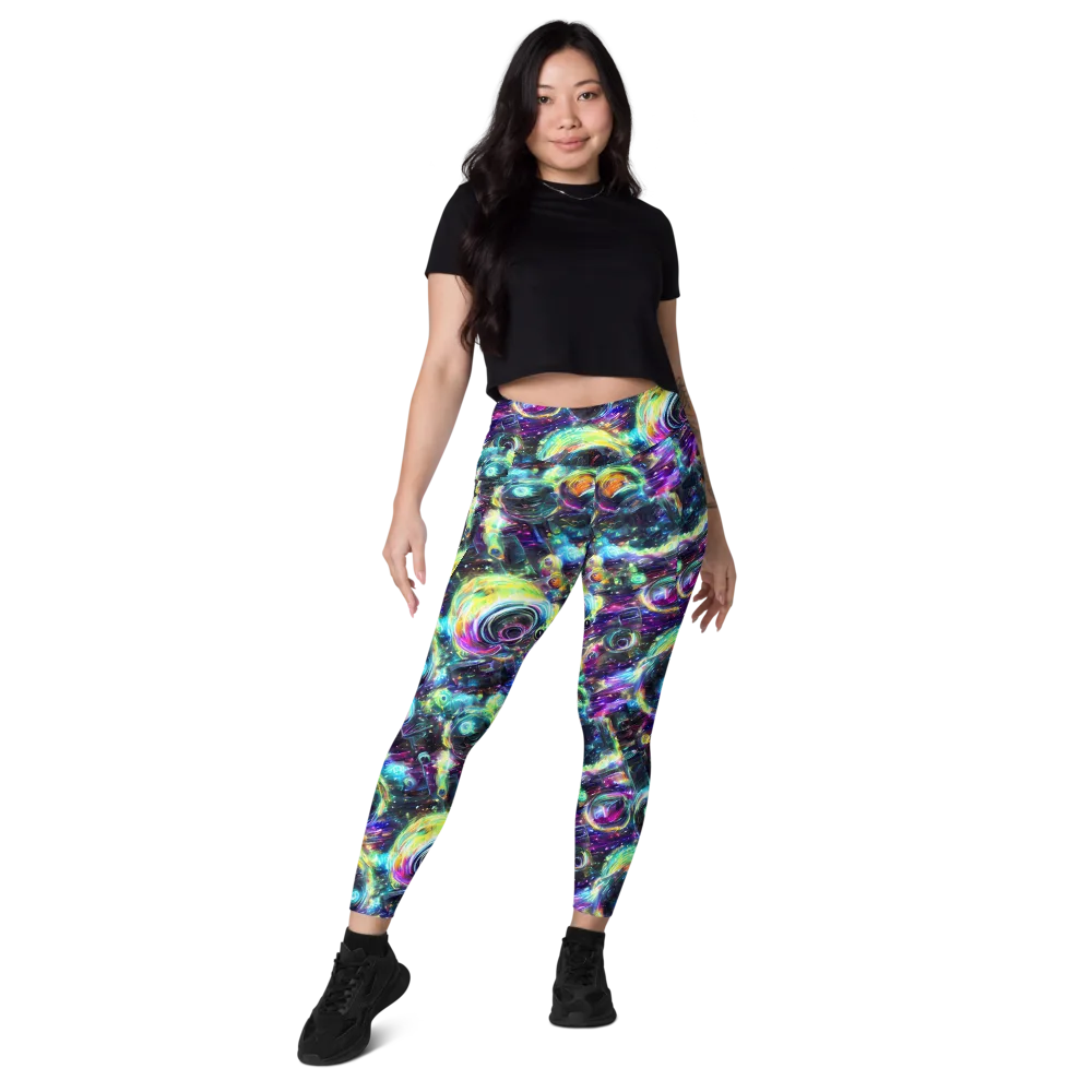 Iridescent Gravity on Leggings with Pockets — Front