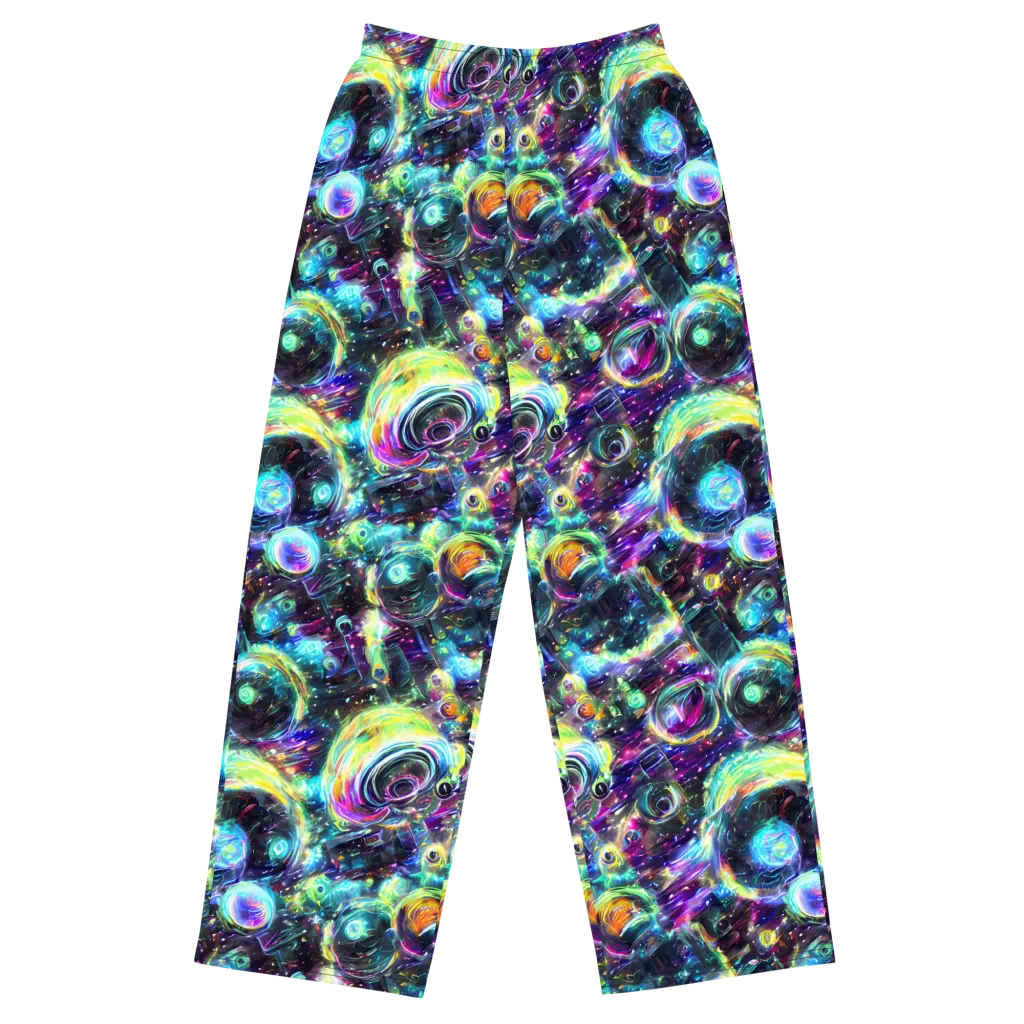 Iridescent Gravity on Wide-Leg Pants — Front