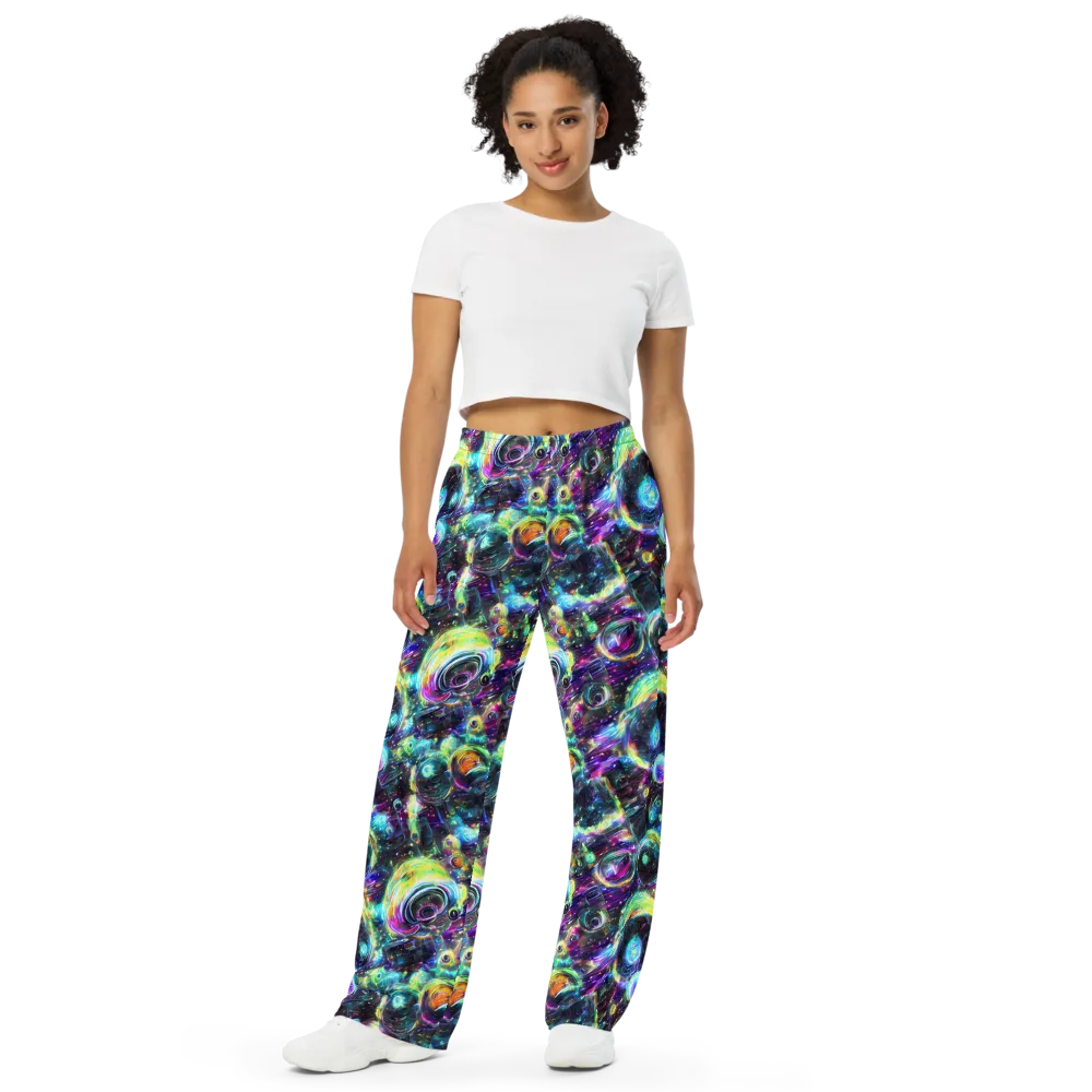 Iridescent Gravity on Wide-Leg Pants — Front