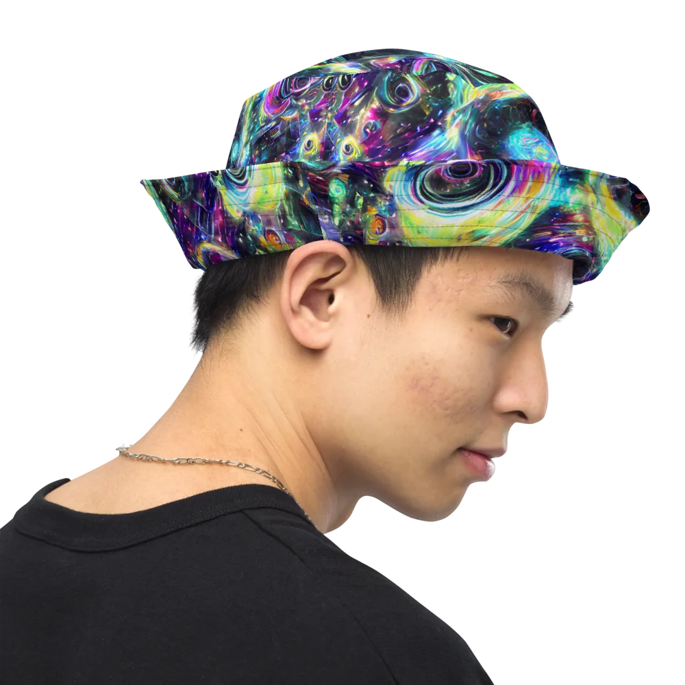 Iridescent Gravity on Reversible Bucket Hat — Right Outside