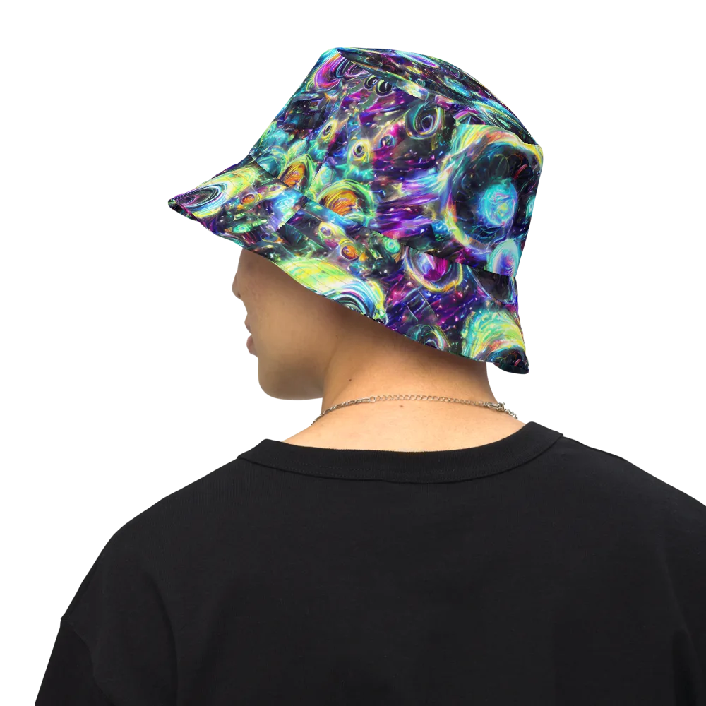 Iridescent Gravity on Reversible Bucket Hat — Back Inside