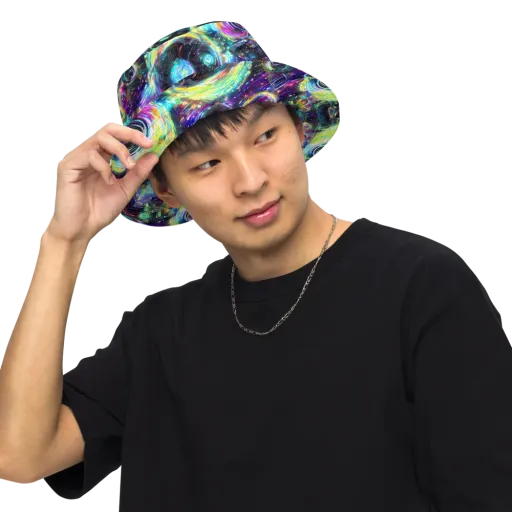 Iridescent Gravity on a Reversible Bucket Hat