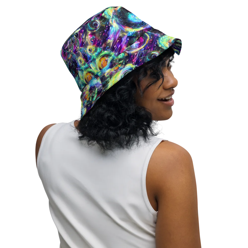 Iridescent Gravity on Reversible Bucket Hat — Right Outside