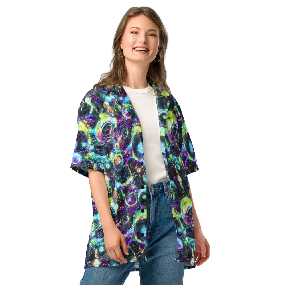 Iridescent Gravity on Button Shirt — Front