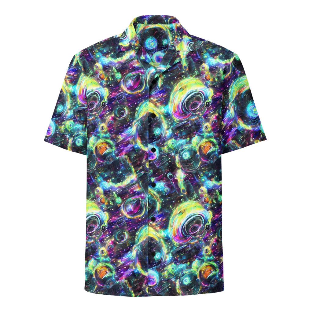 Iridescent Gravity on Button Shirt — Front