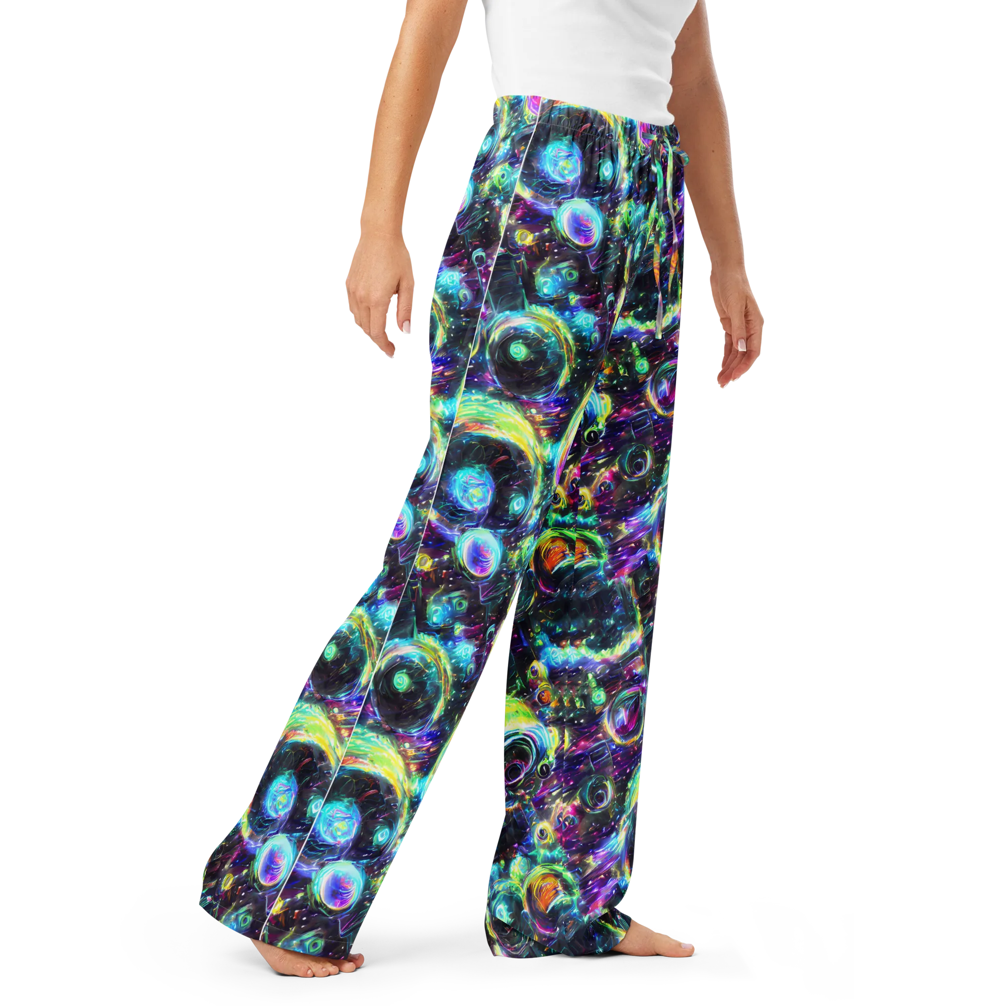 Iridescent Gravity on Women's Pajama Pants — Right Front