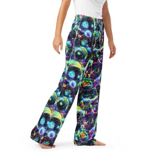 Iridescent Gravity on a Women's Pajama Pants