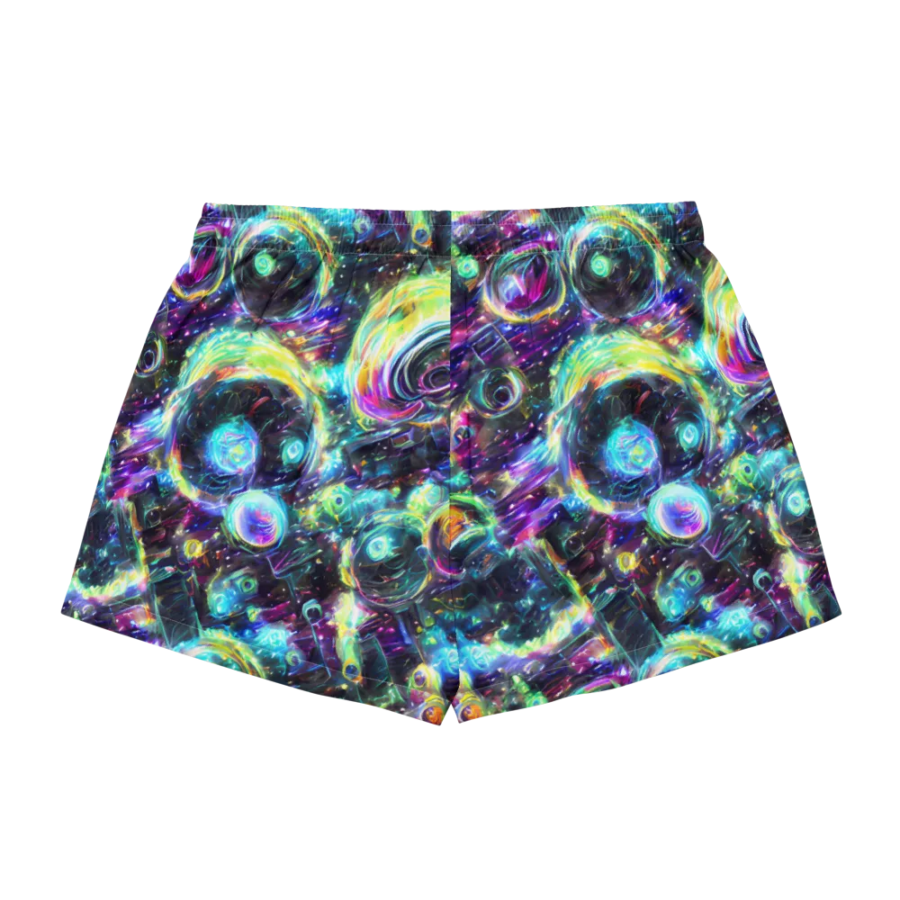 Iridescent Gravity on Women's Pajama Shorts — Back