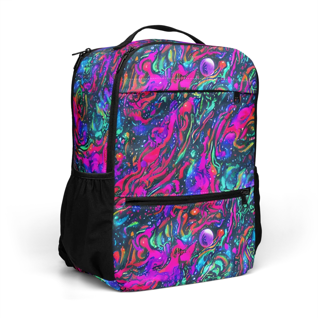 Cosmic Colorstorm on Utility Backpack — Right Front