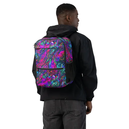 Cosmic Colorstorm on a Utility Backpack