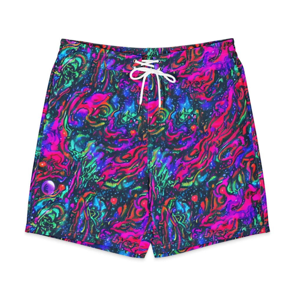 Cosmic Colorstorm on Men's Board Shorts — Front