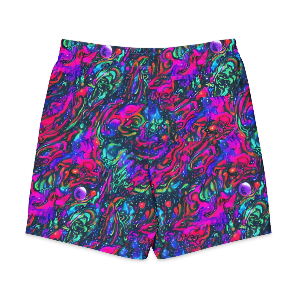Cosmic Colorstorm on Men's Board Shorts — Back
