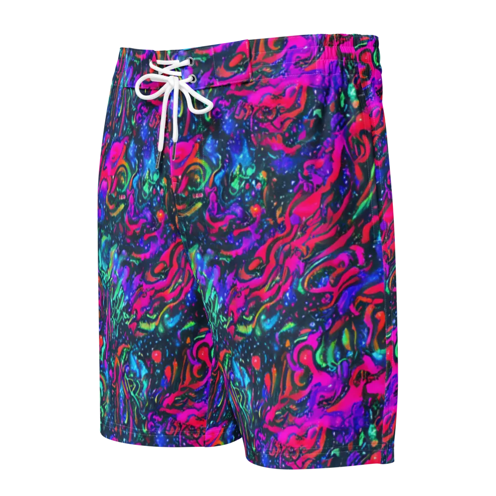 Cosmic Colorstorm on Men's Board Shorts — Front