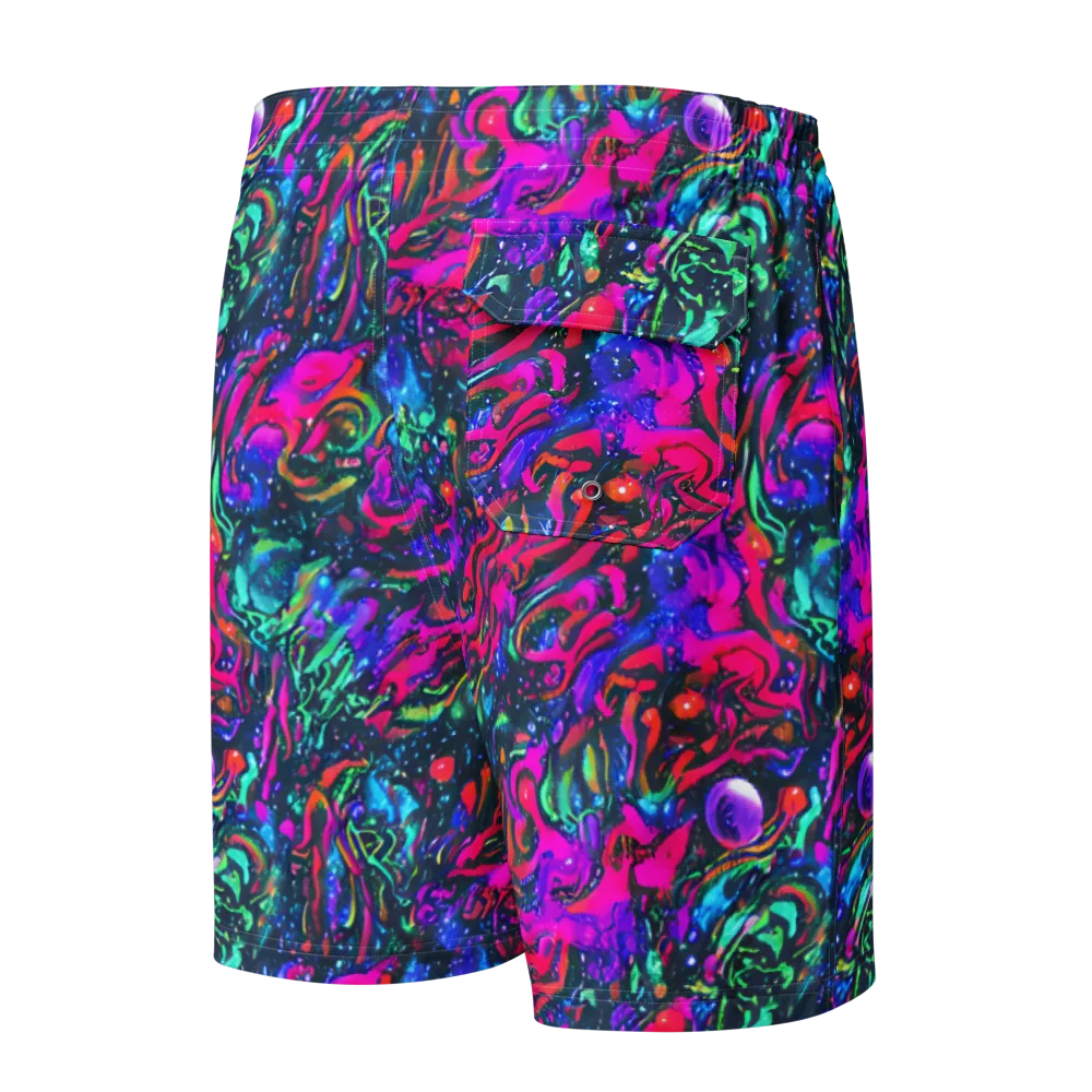 Cosmic Colorstorm on Men's Board Shorts — Back
