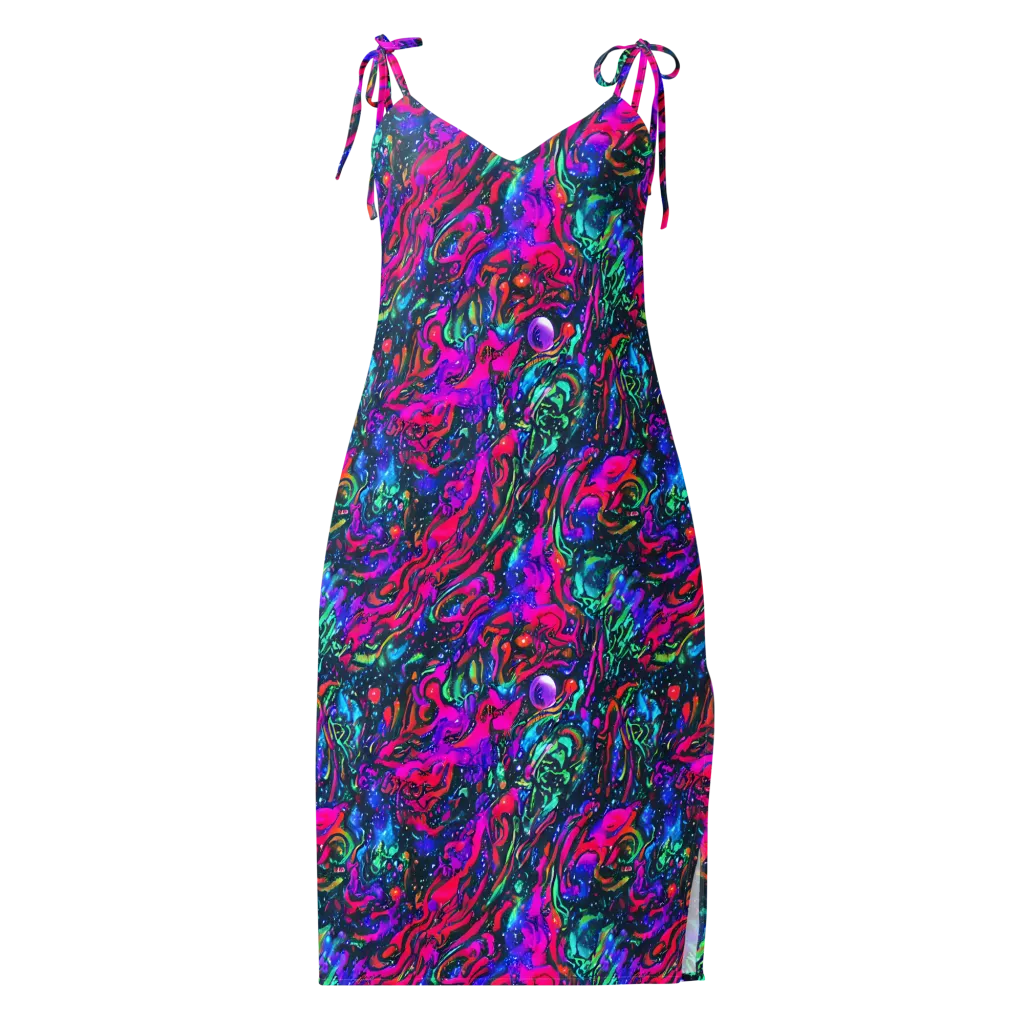 Cosmic Colorstorm on Slip Dress — Front
