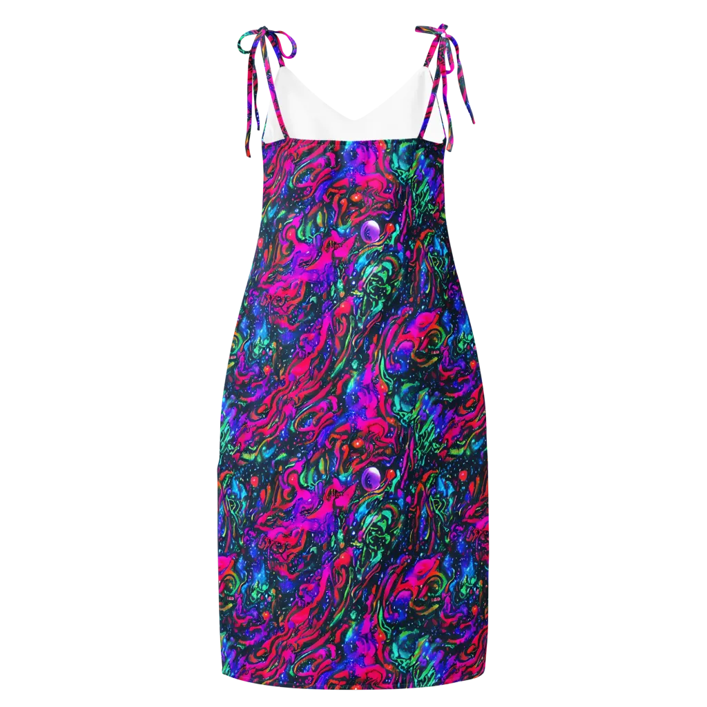 Cosmic Colorstorm on Slip Dress — Back